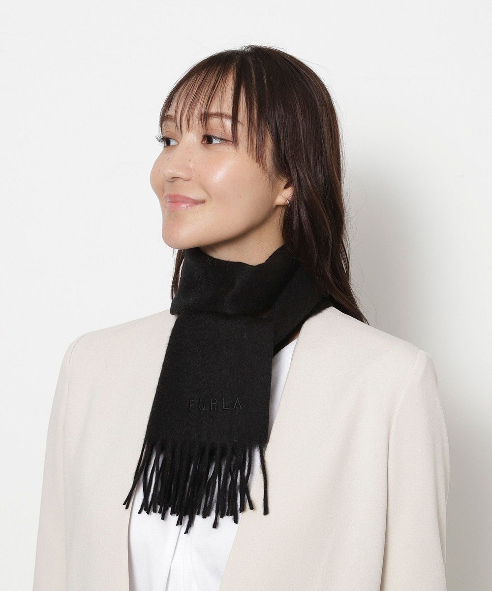 MOONBAT FURLA(フルラ）カシミヤ100％ 無地 プチマフラー 