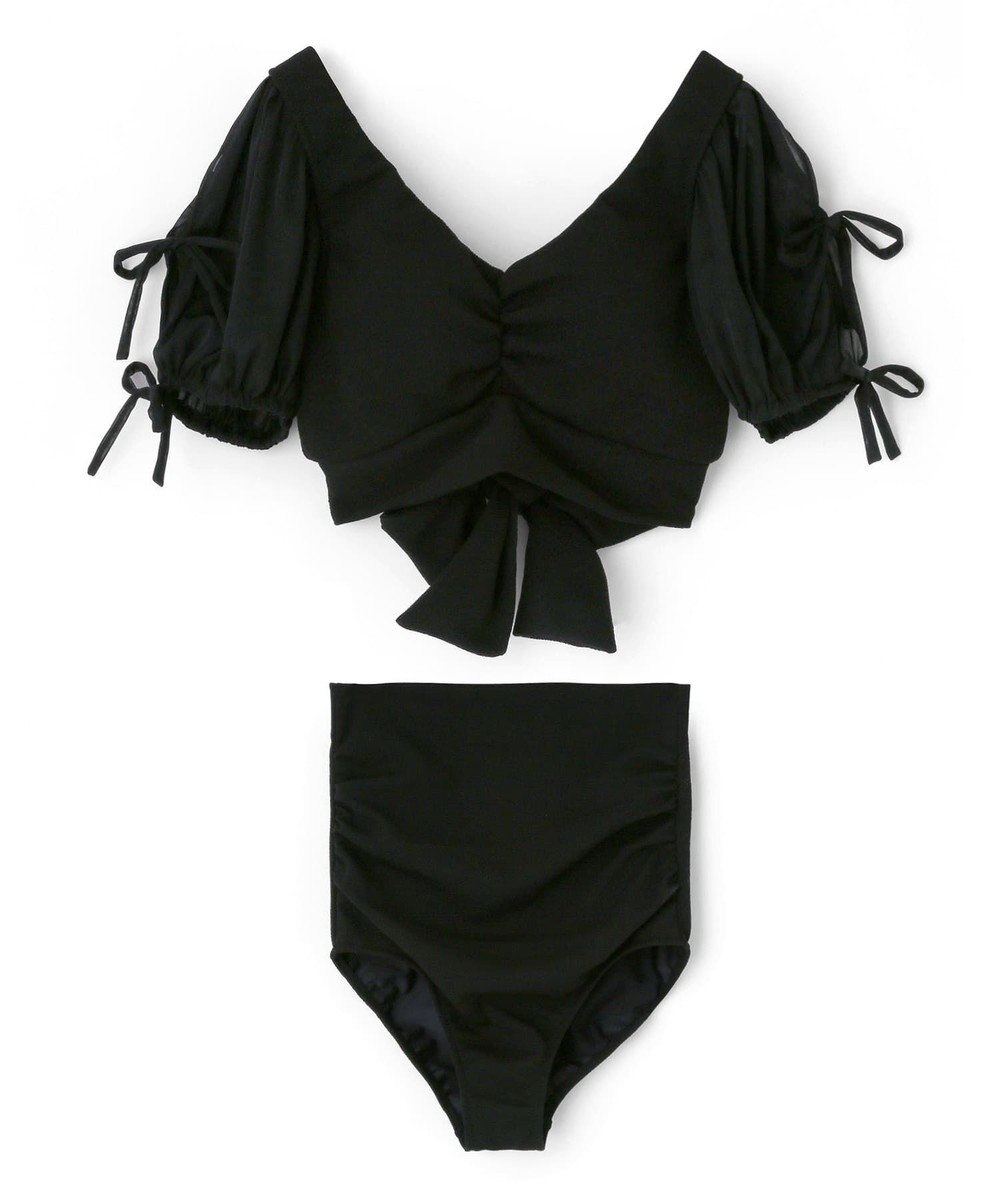 San-ai Resort（三愛水着楽園） 【San-ai Resort×PEACH JOHNコラボ】【ナイスバディ水着】パフスリーブワイヤービキニ　9M・11L　【San-ai Resort（サンアイリゾート）】 