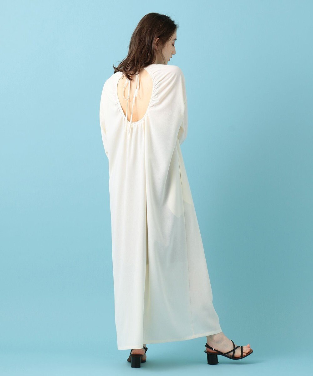 #Newans 【洗える】プルンプクロスバックオープンワンピース 