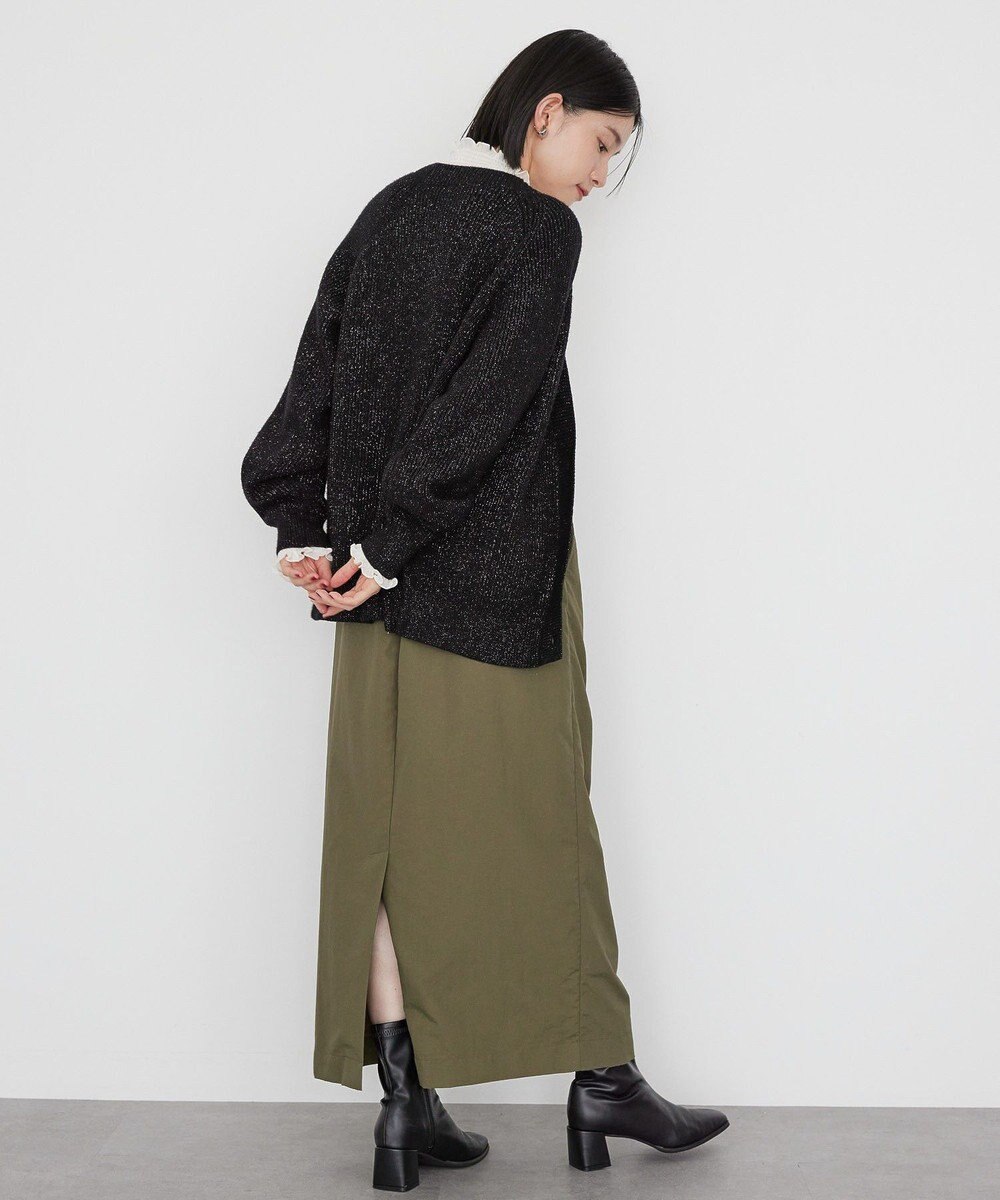 AMERICAN HOLIC バイパチラメ入りＶネック片畦ニットカーディガ 