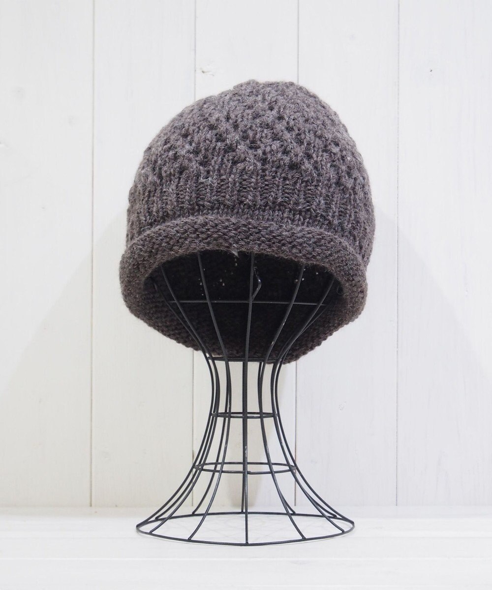 石田製帽 【防寒対策・日本製】ウールロールアップ ニット帽 