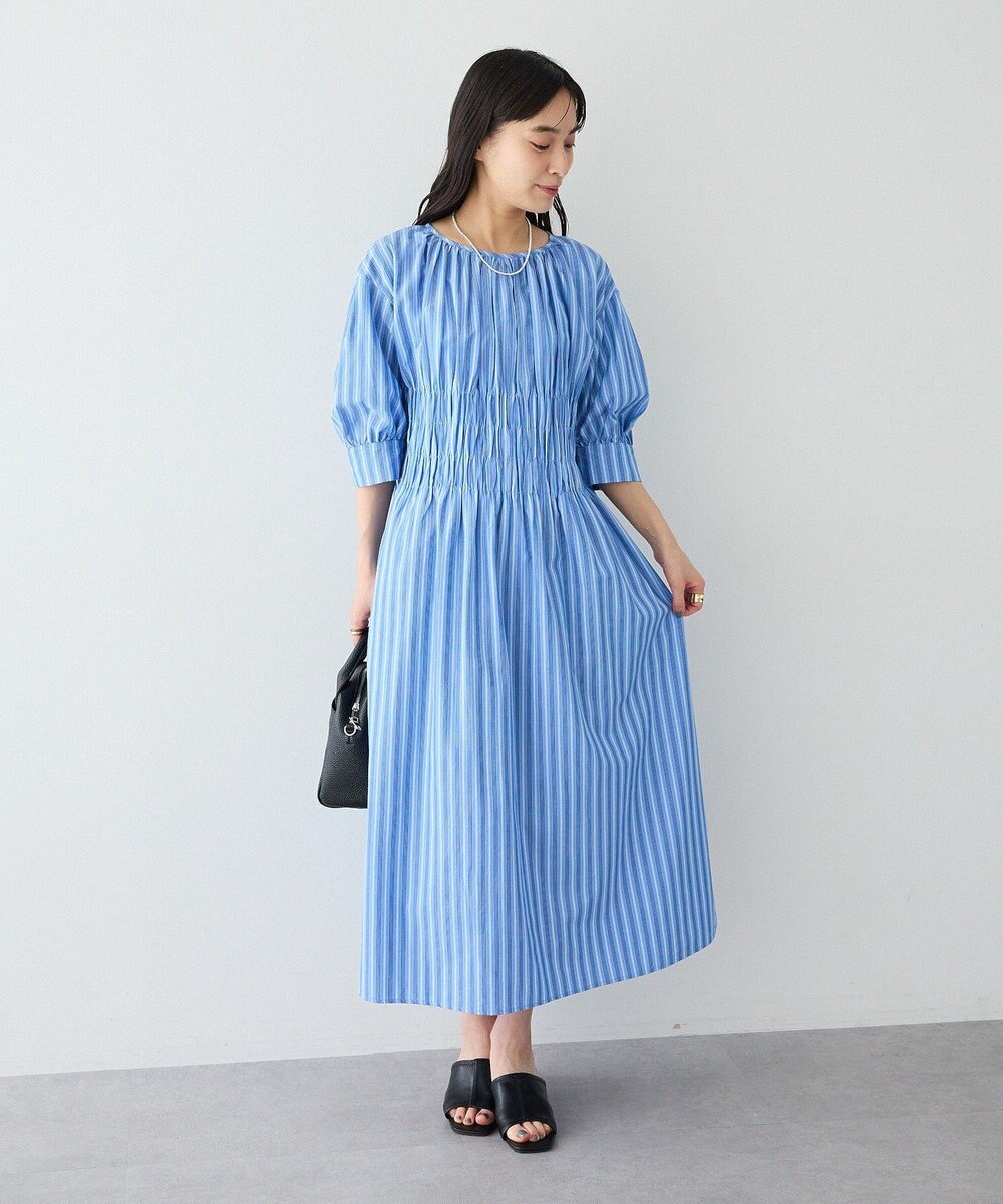 CRAFT STANDARD BOUTIQUE インド製 ハーフスリーブシャーリングワンピース 