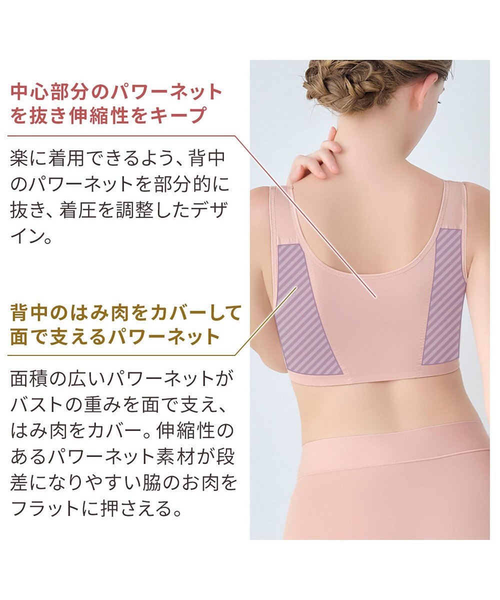 BRADELIS New York 【BRADELIS NewYork peace/ノンワイヤー】綿混トリプルキャッチFITブラ23 ブラデリス 補正 ブラジャー 接触冷感 ノンワイヤー DB123403 