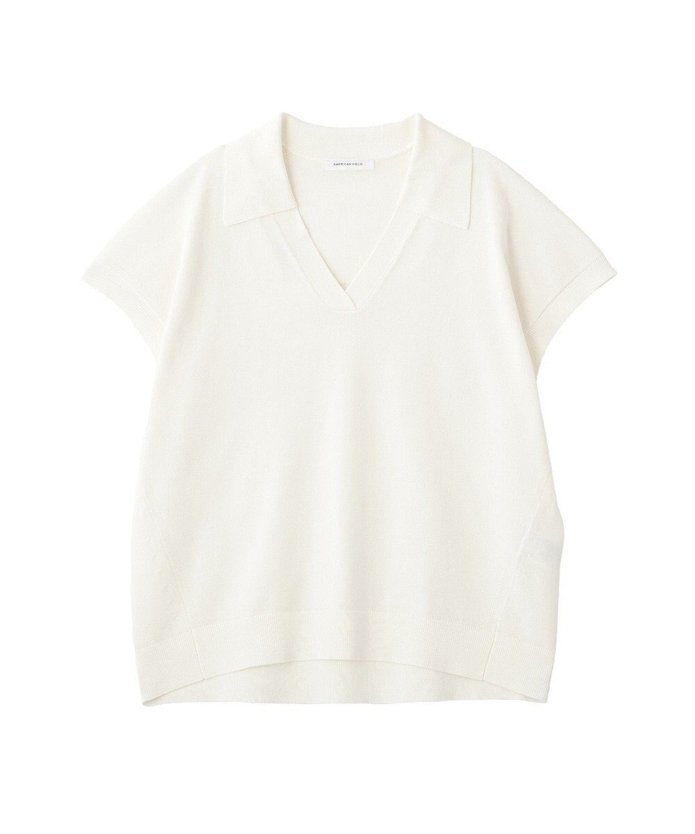 AMERICAN HOLIC フレンチスリーブスキッパールーズニットプルオーバー 