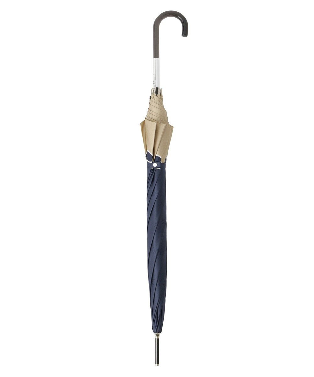 MOONBAT ランバン オン ブルー 長傘 チェーン柄サテンジャガードプリント 耐風 