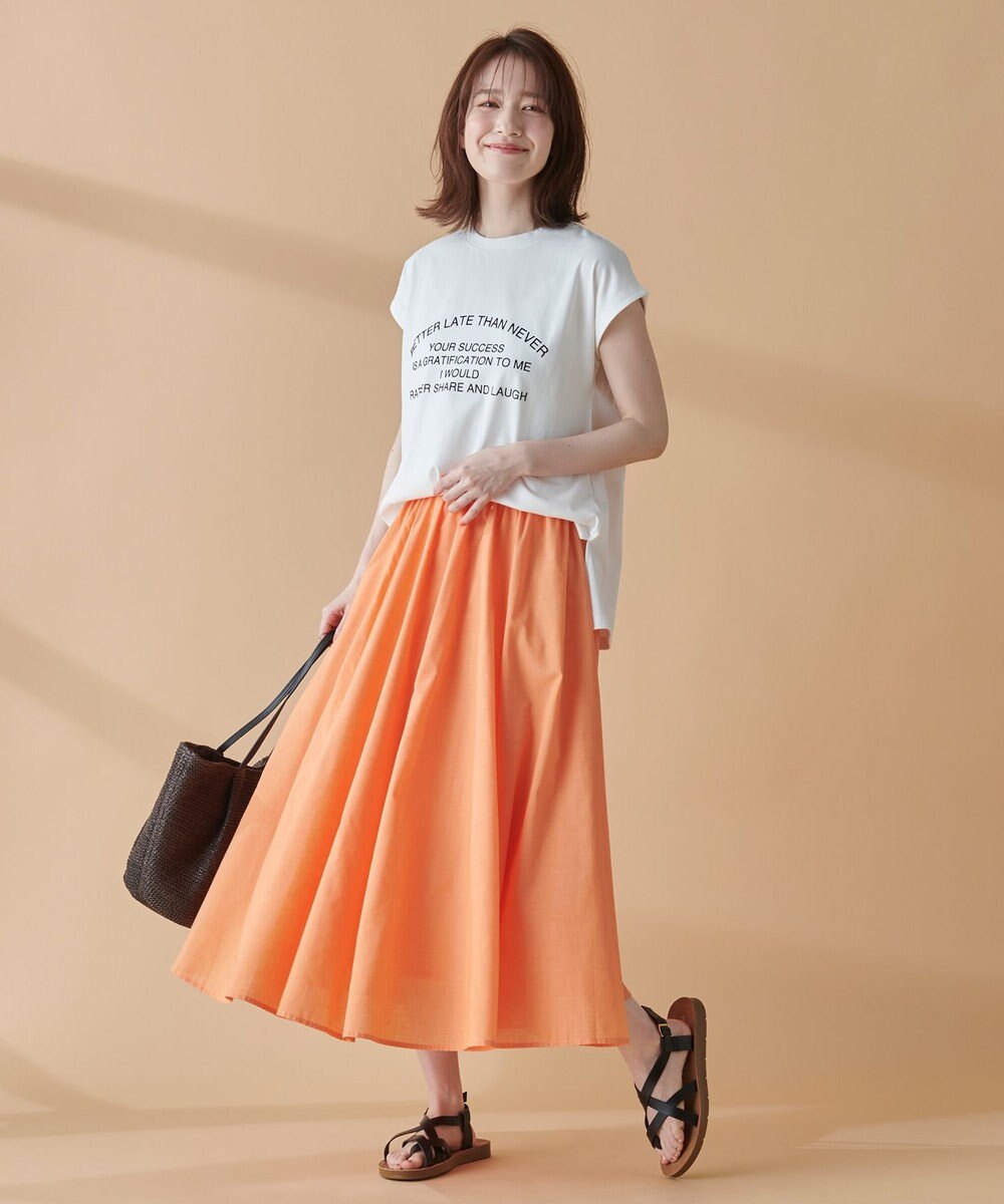 ANY L フロッキーロゴフレンチスリーブTシャツ 