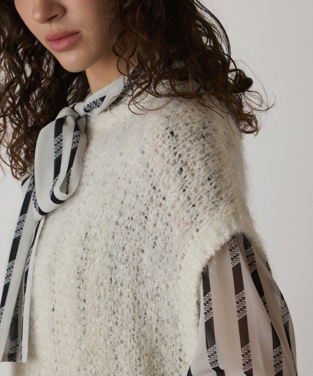 GRACE CONTINENTAL フィルムヤーンニットベスト 