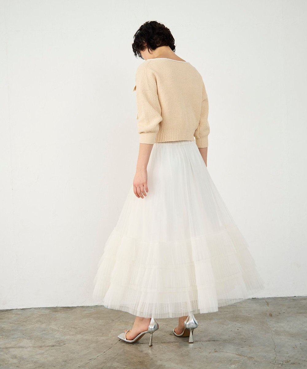 GRACE CONTINENTAL バイカラールーズニットカーディガン 