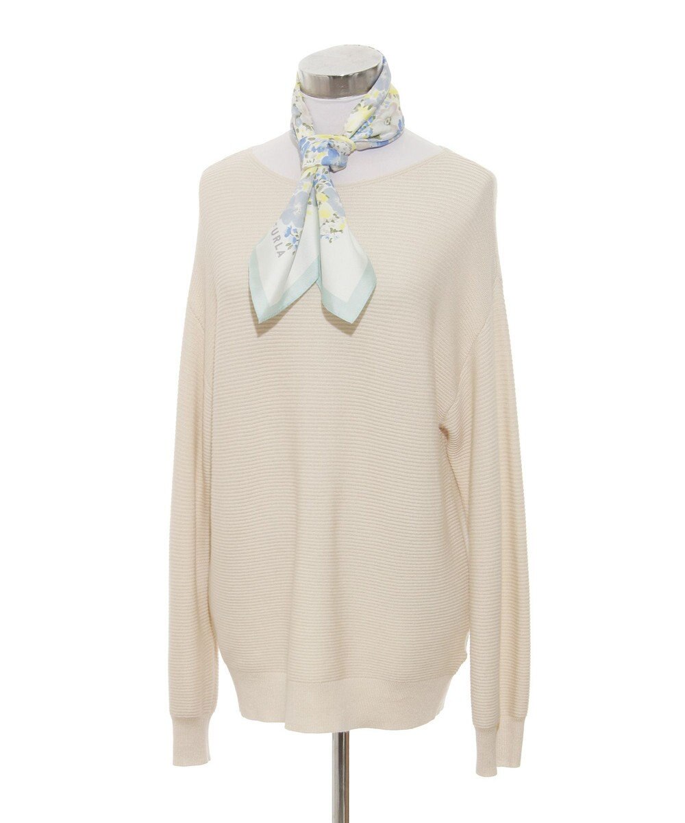 MOONBAT 【シルク100%】フルラ (FURLA) 花柄 シルクプリントスカーフ 65cm×65cm 