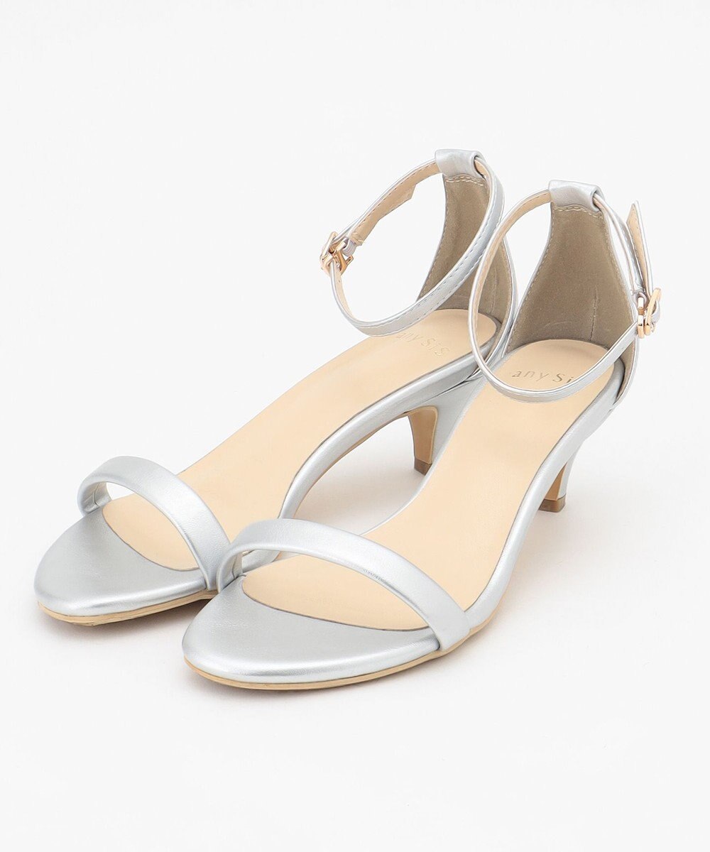 ANY SIS 【WEB・一部店舗限定】ラインベルトヒール サンダル 