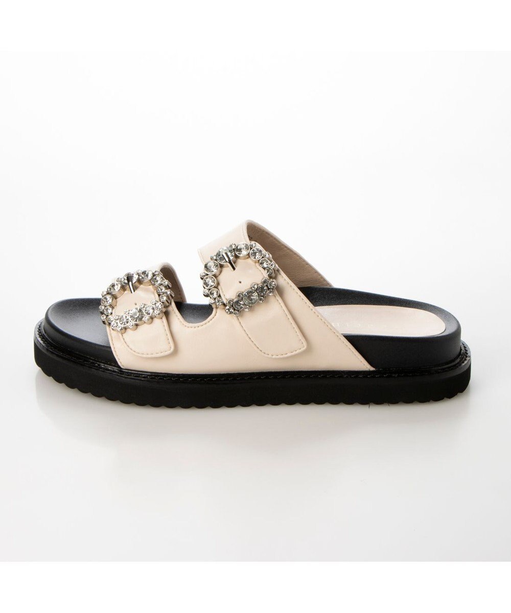 MODE ET JACOMO <carino>厚底ビジューバックルサンダル 