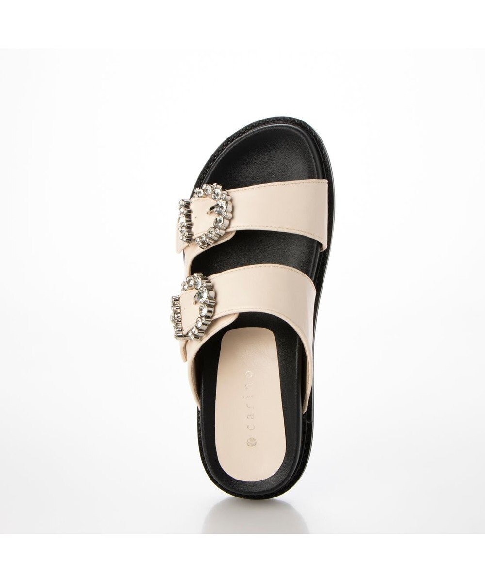MODE ET JACOMO <carino>厚底ビジューバックルサンダル 