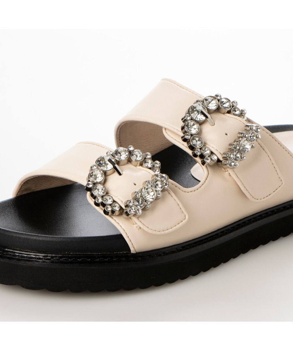 MODE ET JACOMO <carino>厚底ビジューバックルサンダル 