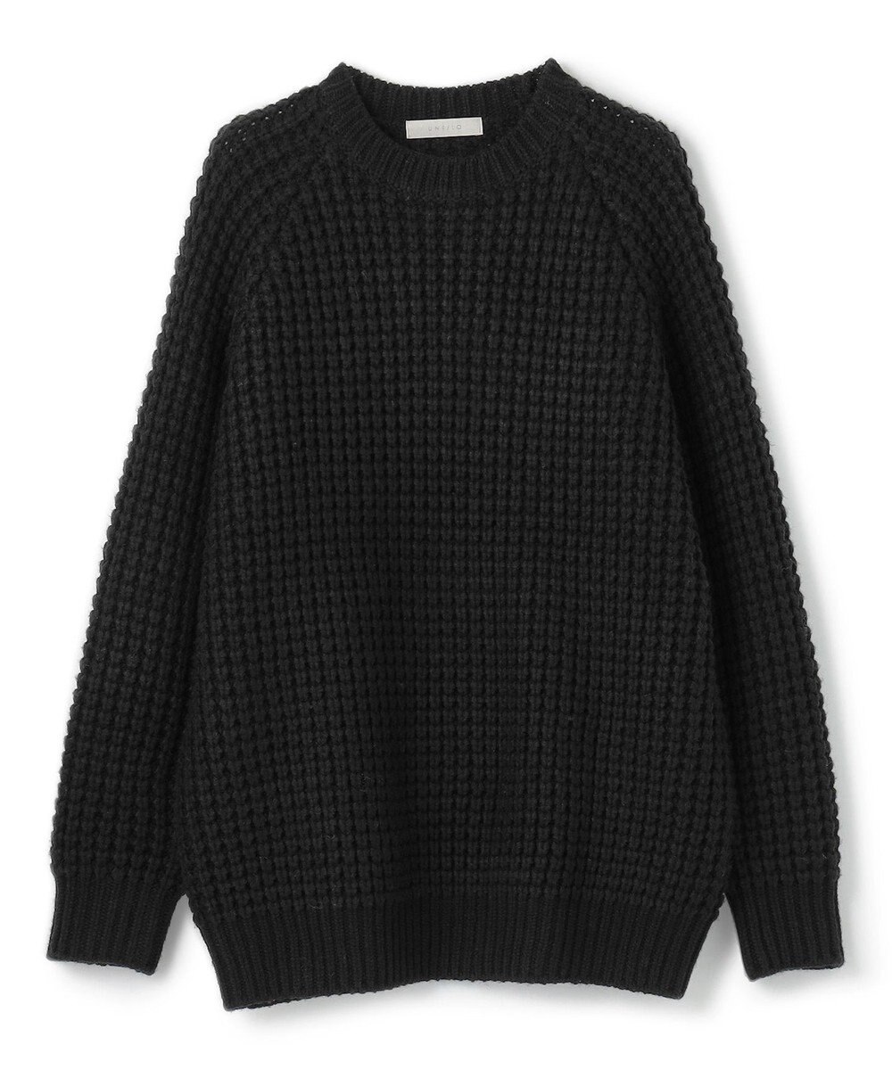 UNFILO MENS 【男女兼用】ウールポップコーン クルーネック ニット 