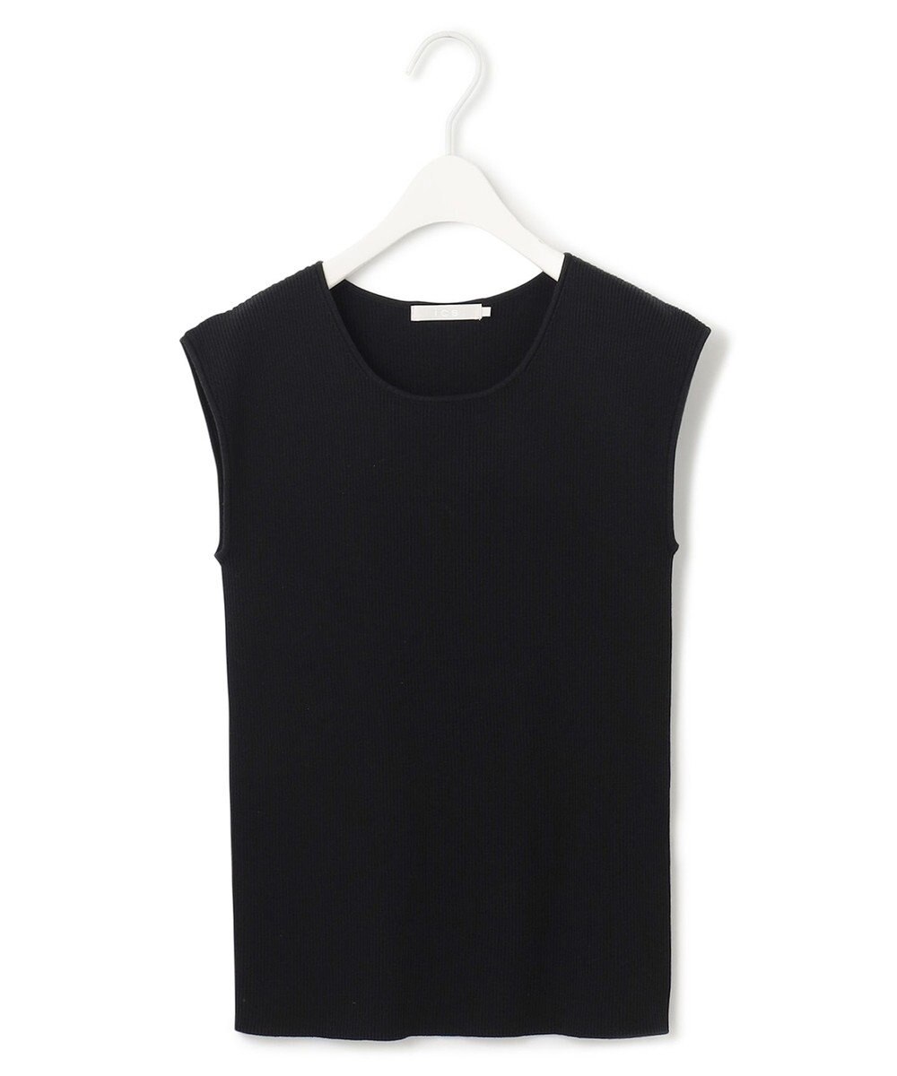 ICB L 【洗える】オーガニックコットンリブ ノースリーブプルオーバー 