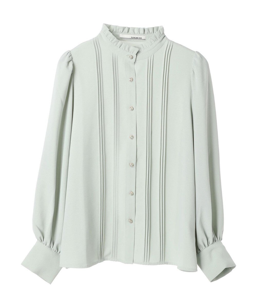 Green Parks ・ＥＬＥＮＣＡＲＥ　ＤＵＥ　ピンタックスタンドブラウス 