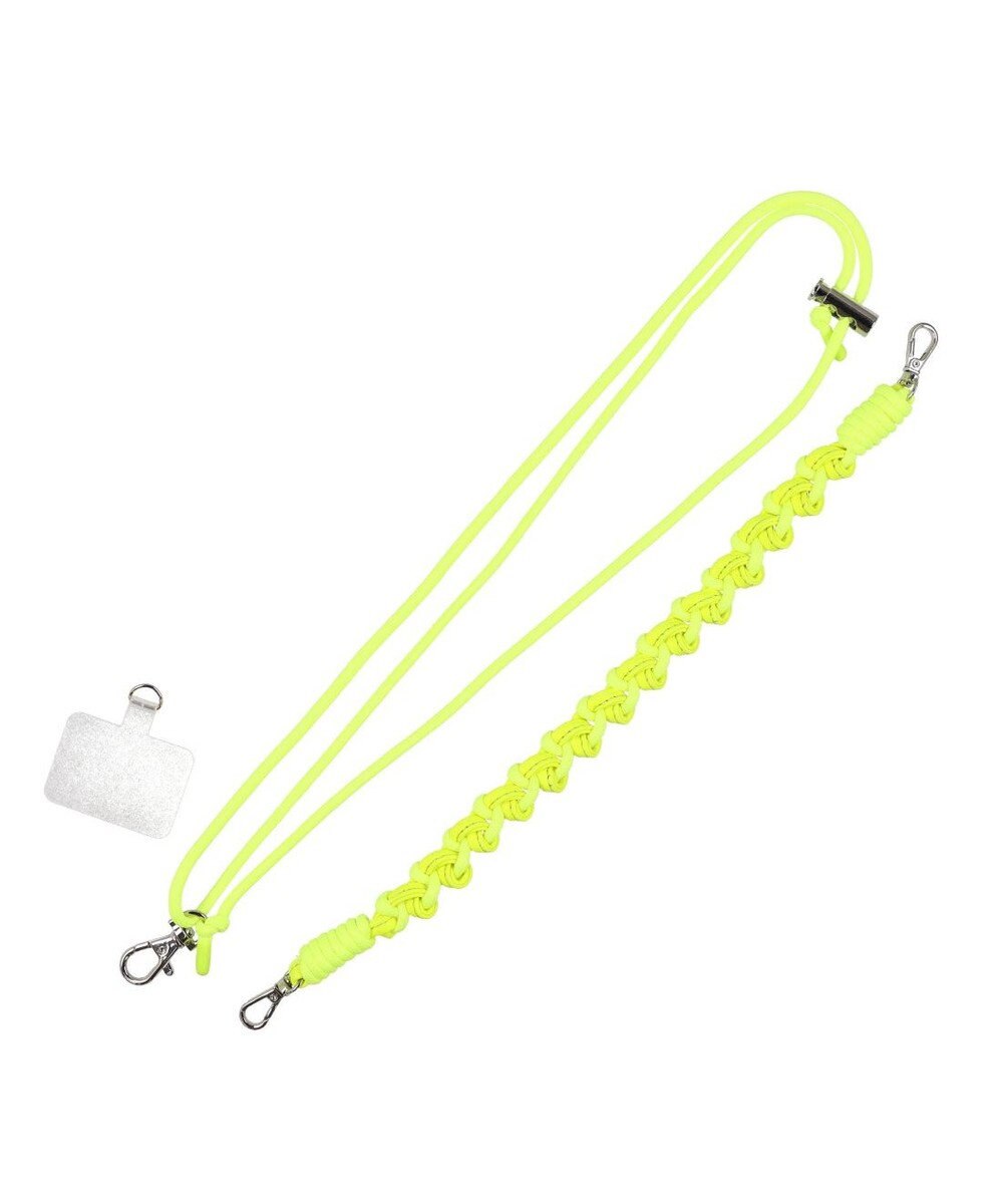 UNBILLION ペルケ perche / 蛍光レザーストラップ付き・チャームポーチショルダー 