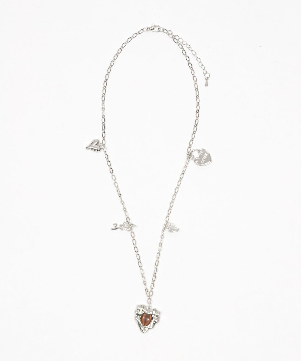 WEGO Lストーンハートジャラモチーフネックレス 