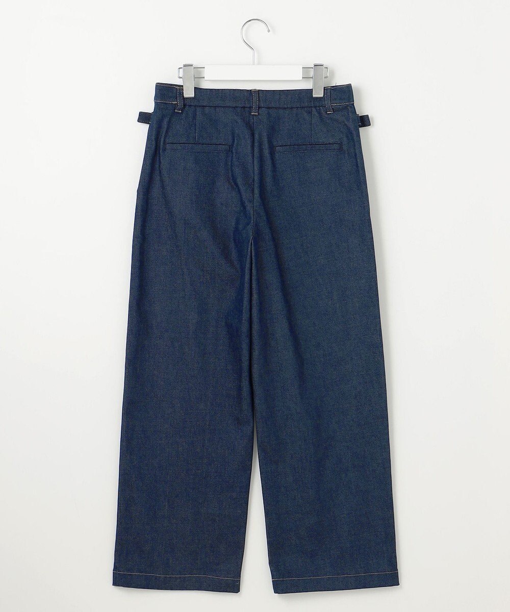 J.PRESS LADIES S 【洗える】ハイパワーデニムツイル ワイド パンツ 