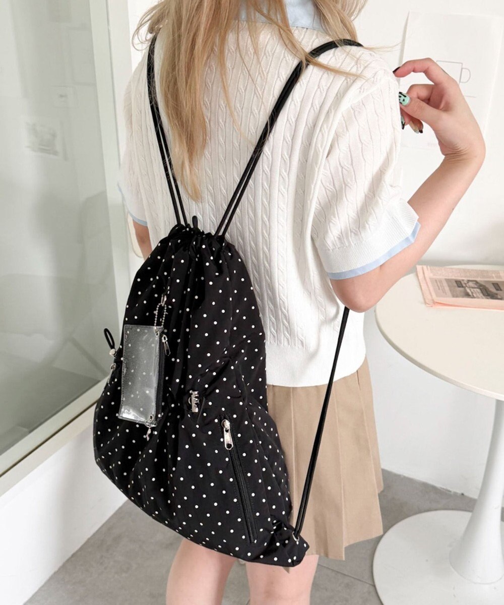 WEGO クリアポーチ付きナップサック 