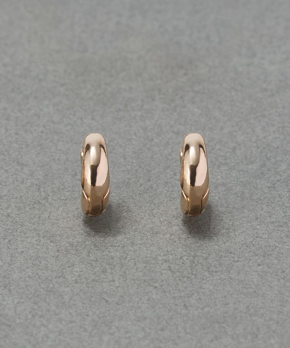 Phoebe 【金属アレルギー対応】シンプルフープスナップイヤリング　シャンパンゴールド 