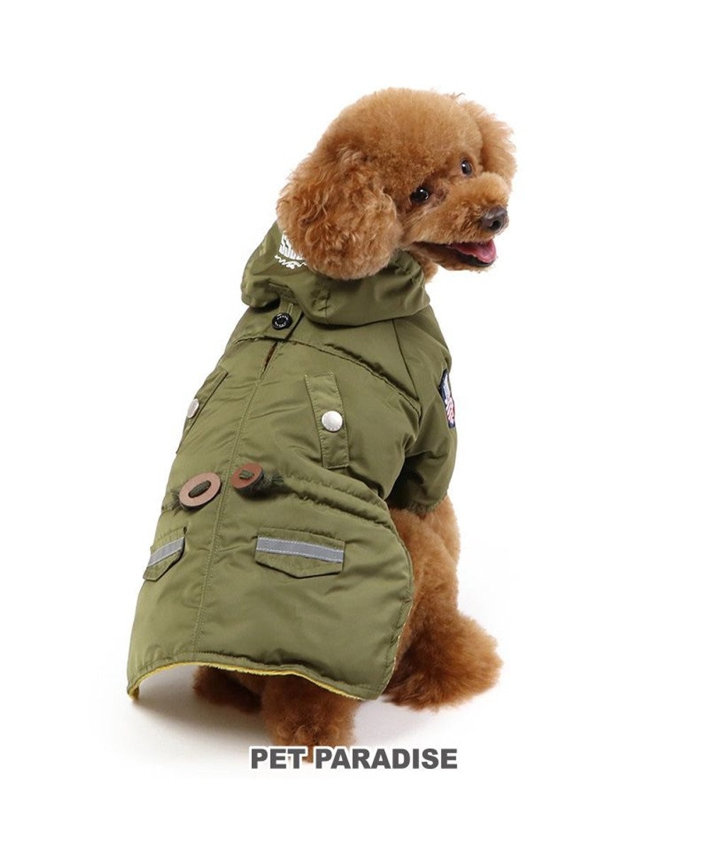 PET PARADISE J.PRESS 綿入り フライトコート 小型犬 緑