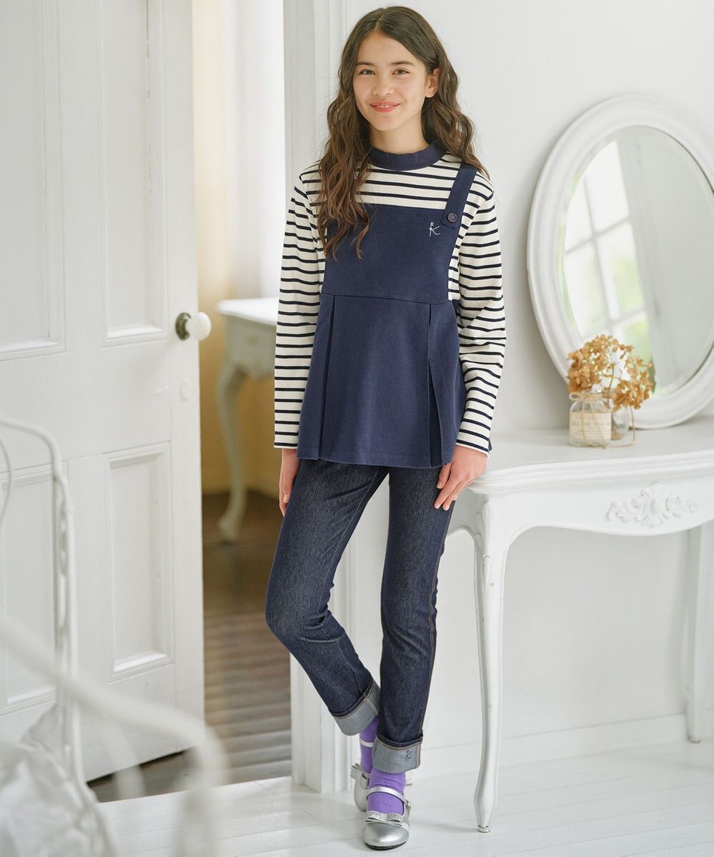 組曲 KIDS 【22-24㎝】かんたんストラップ バレエシューズ 