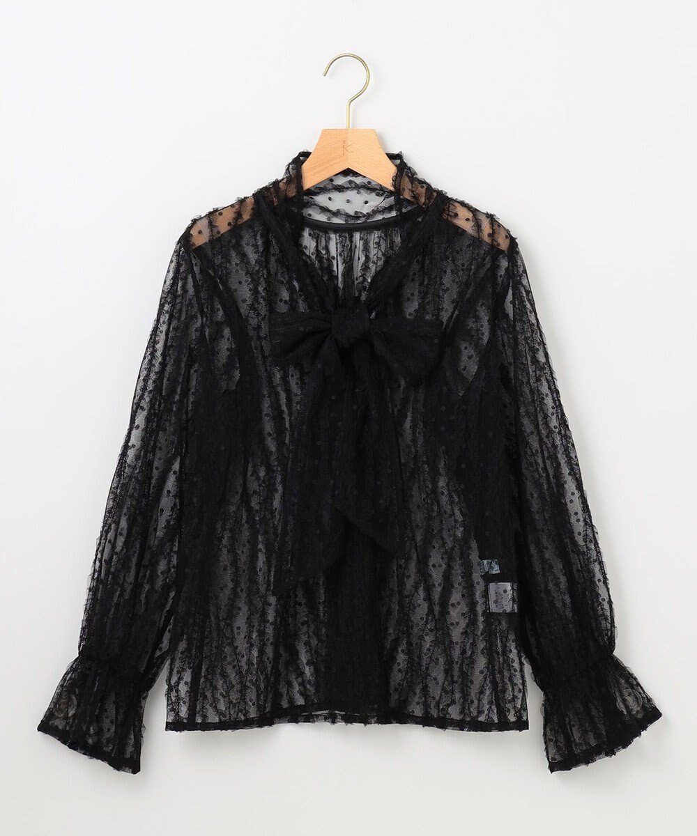 組曲 【前後着用可】チュールフリル ブラウス 