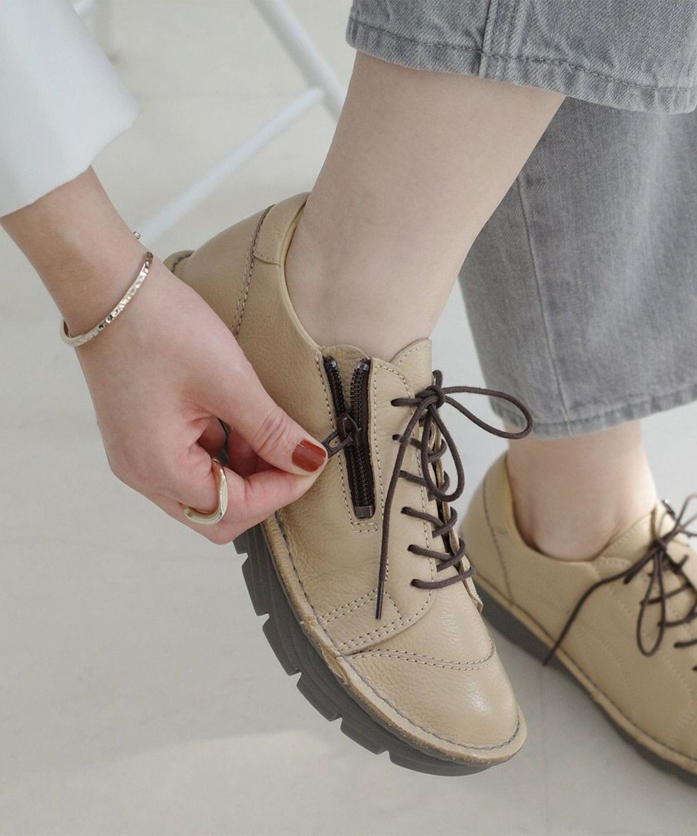 Pointer 本革超軽量レースアップスニーカー 