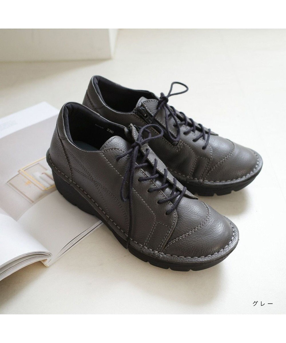 Pointer 本革超軽量レースアップスニーカー 