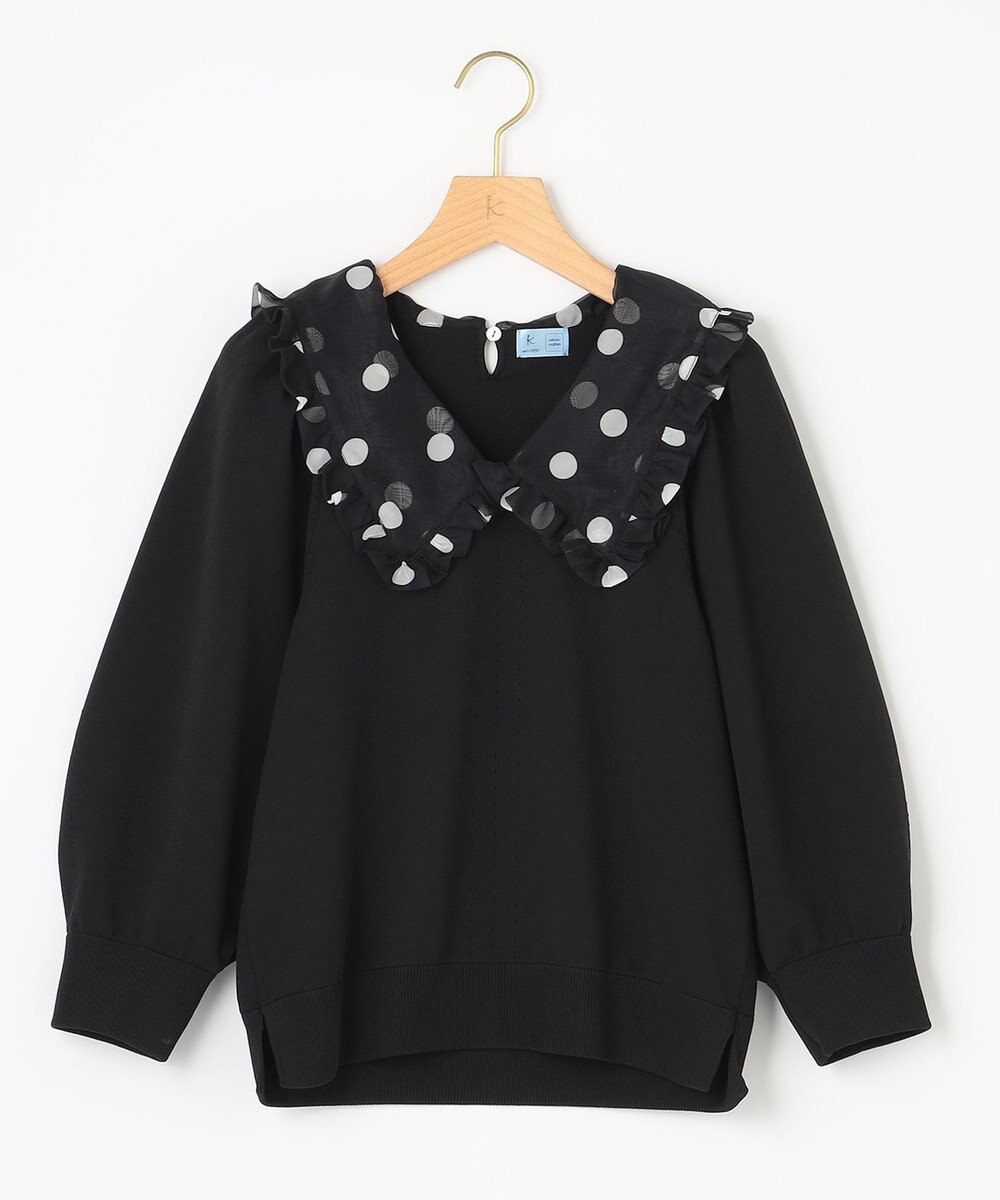 組曲 L 【組曲×setsuko sagittaire】襟付きプルオーバー ニット 