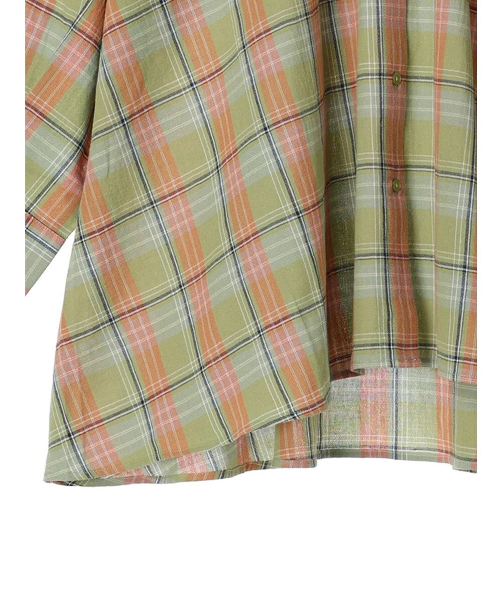 Green Parks チェック柄シャツチュニック 