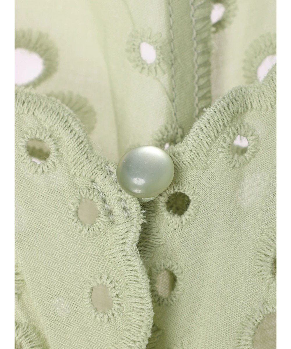 earth music&ecology コットンレースＶネックブラウス 