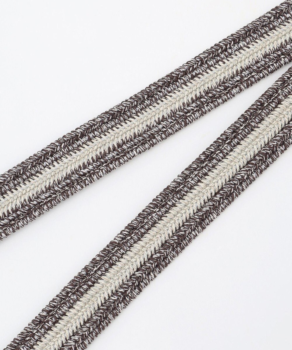 JOSEPH ABBOUD 【イタリア素材・ストレッチ・日本製】メランジメッシュストレッチバイカラー ベルト 