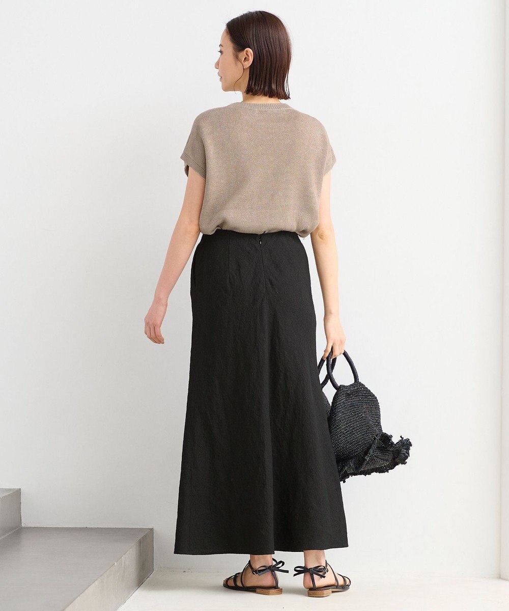 自由区 【XSサイズ～】ブライトリネンオックス スカート 