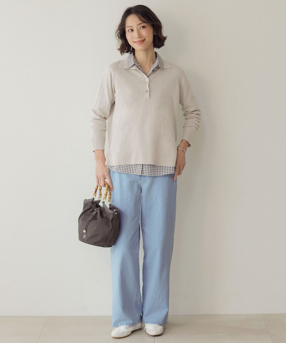 J.PRESS LADIES S リネンコットンコード ポロ ニット 