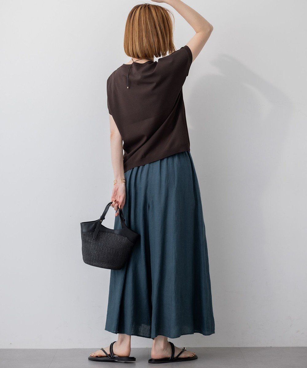 23区 L 【新色追加/洗える】レーヨンポリエステルストレッチ プルオーバー ニット 