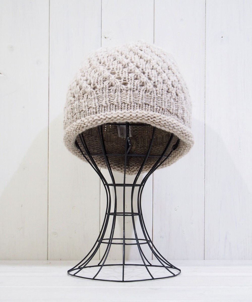 石田製帽 【防寒対策・日本製】ウールロールアップ ニット帽 