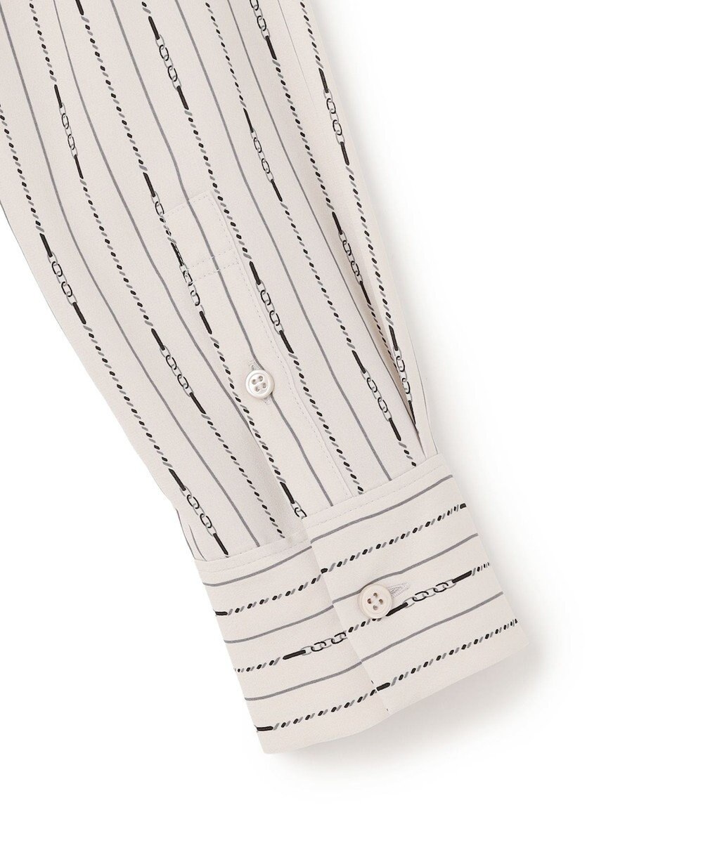 ICB 【新色追加・WEB限定】BackSatinAmunzen キーネックブラウス 