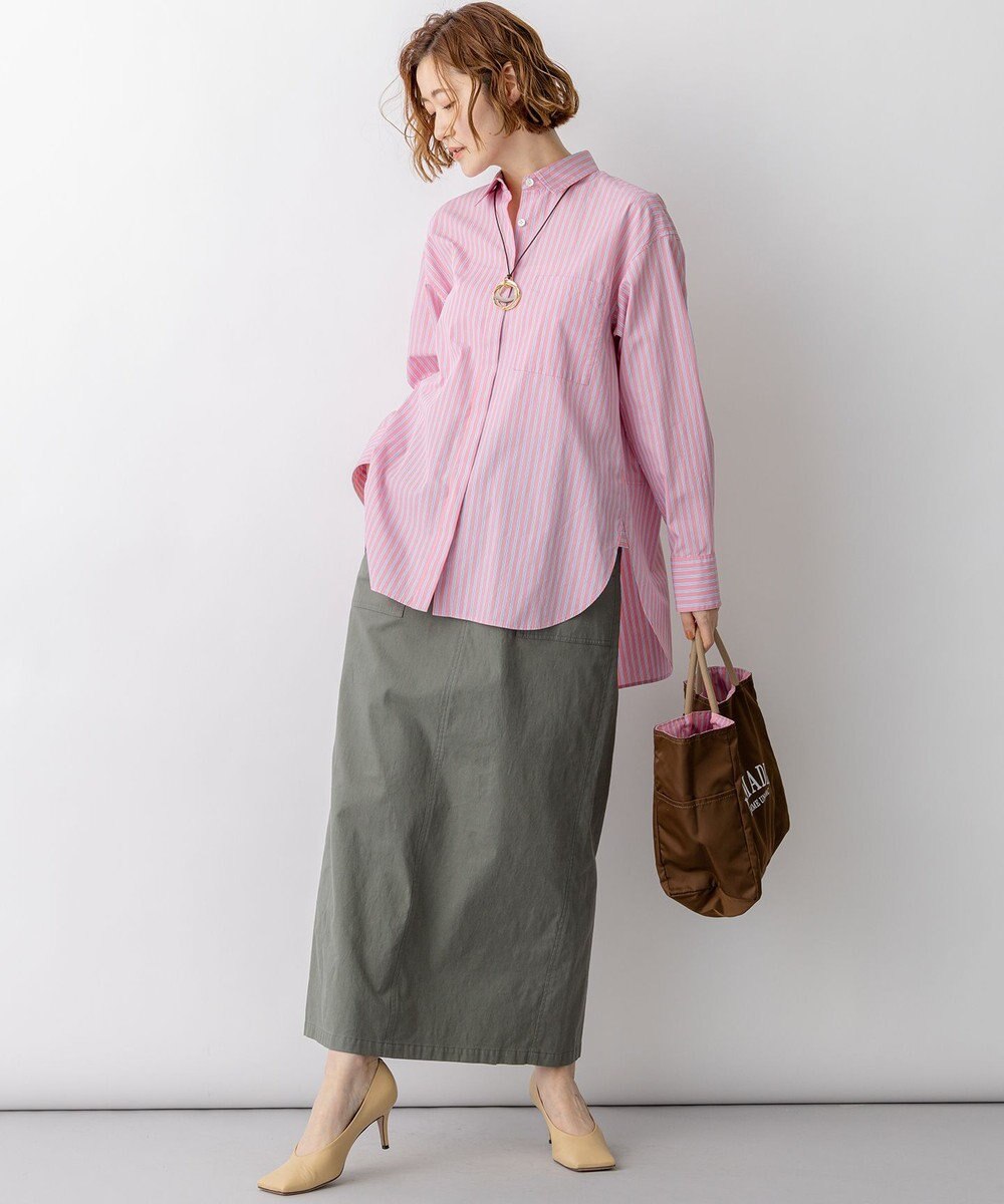 23区 L 【先行予約】スラブツイルストレッチ Iライン スカート 