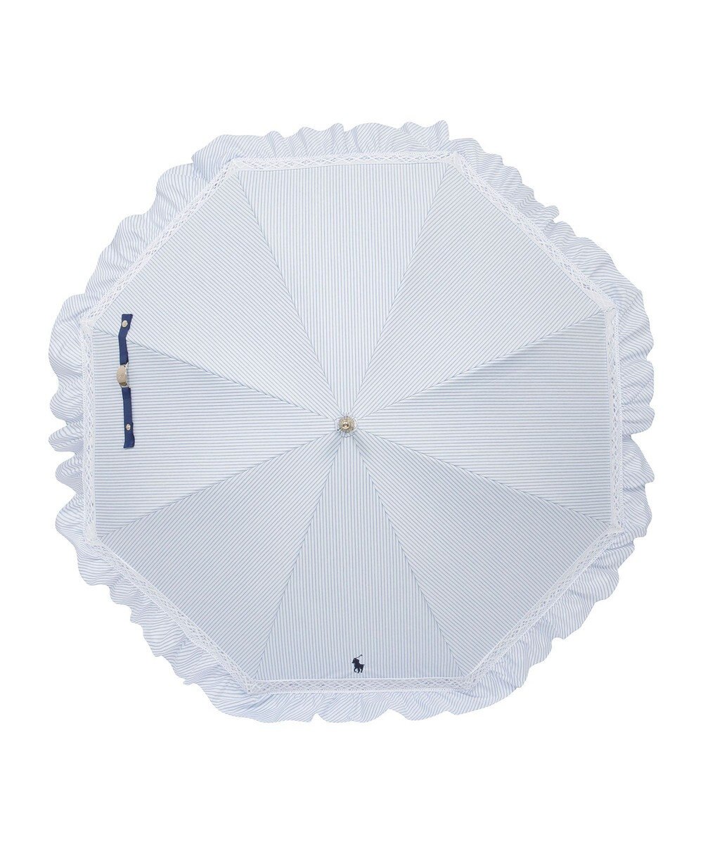 MOONBAT 【遮光/晴雨兼用日傘】POLO RALPH LAUREN(ポロ ラルフローレン) ストライプフリル 長傘 遮熱 UV 