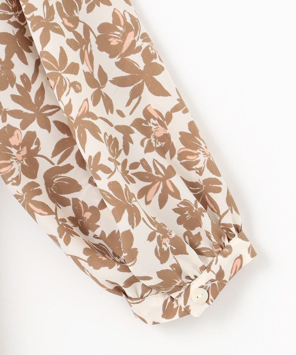 自由区 【洗える】スノーフラワープリント ワンピース 