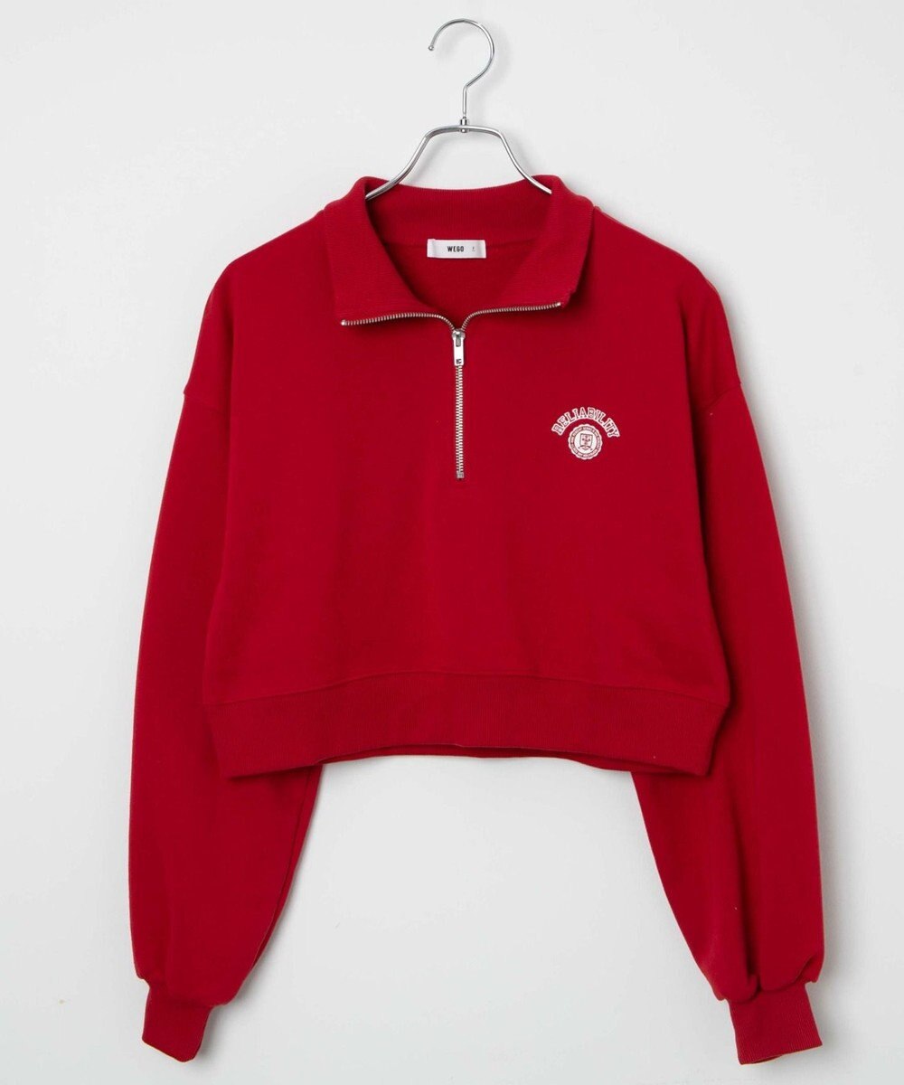 WEGO ハーフジップショートスウェット 