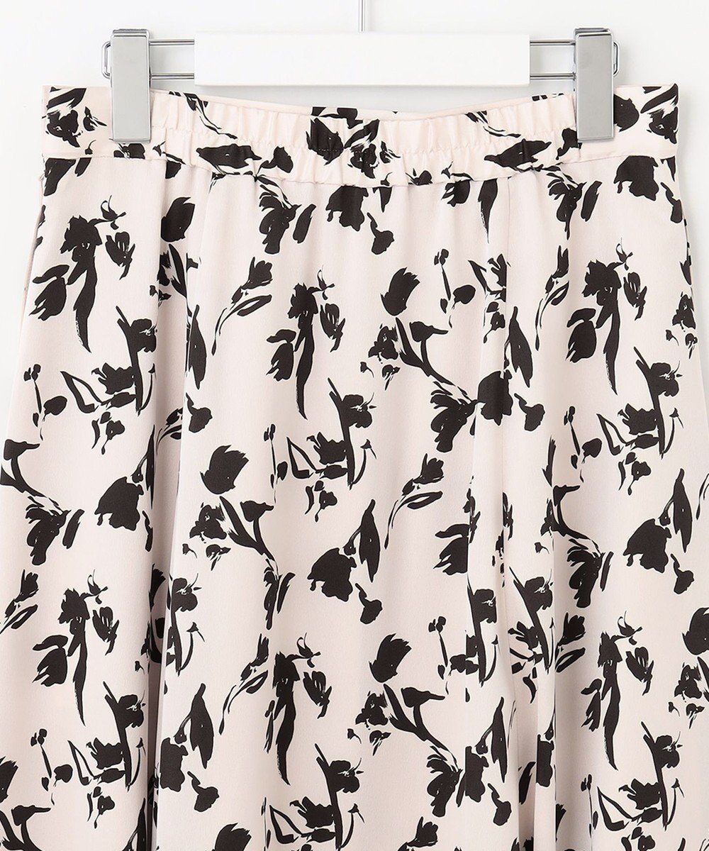 23区 ペイントフラワープリント スカート 