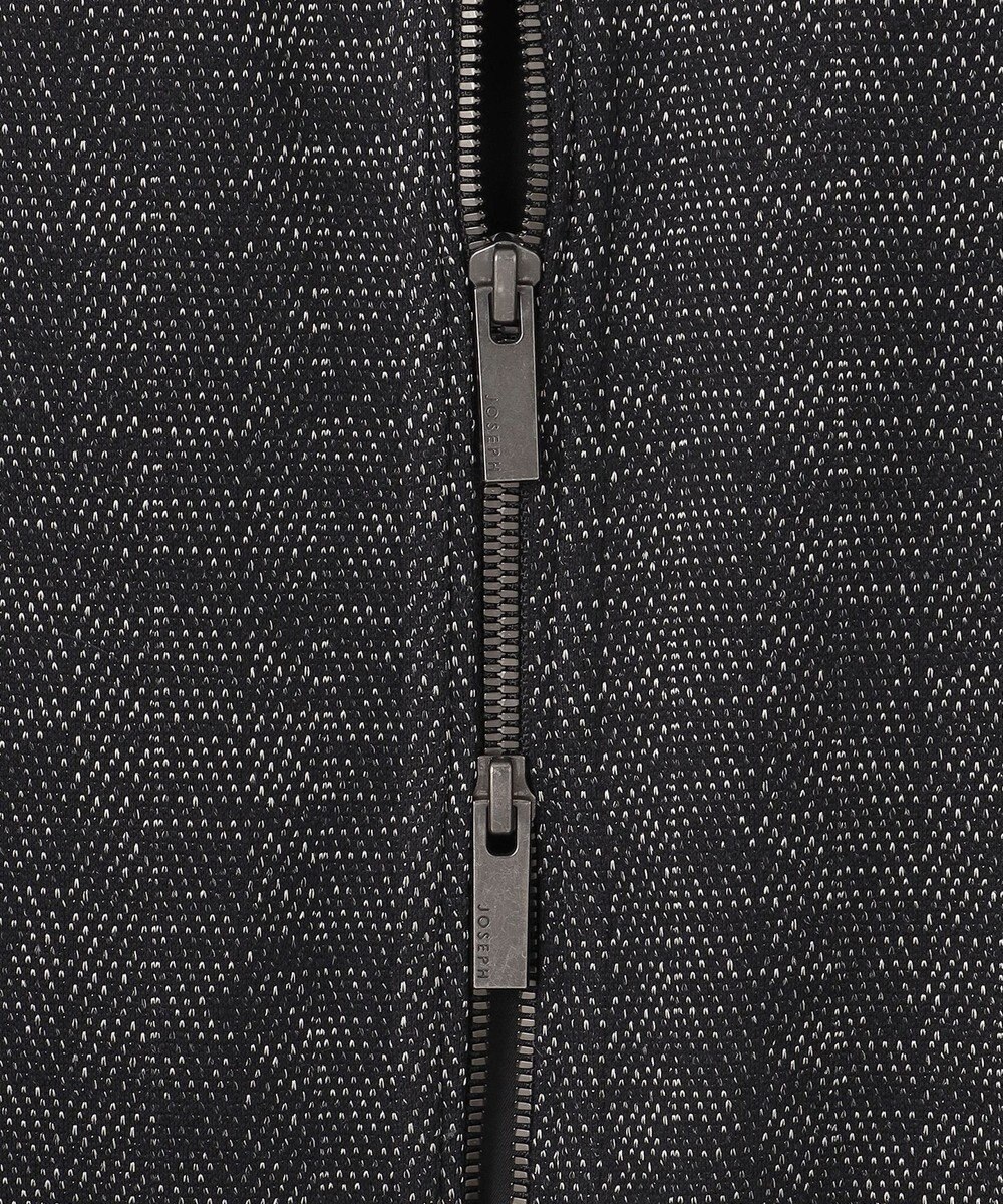 JOSEPH HOMME 【LEON 掲載】ブライトヘザージャージー レザーブロッキングブルゾン 