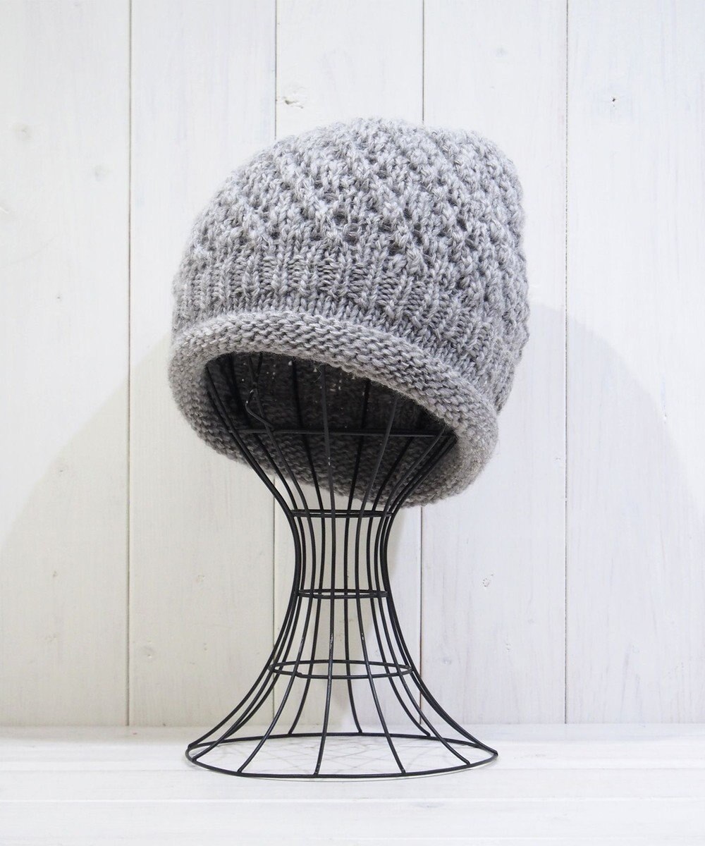 石田製帽 【防寒対策・日本製】ウールロールアップ ニット帽 