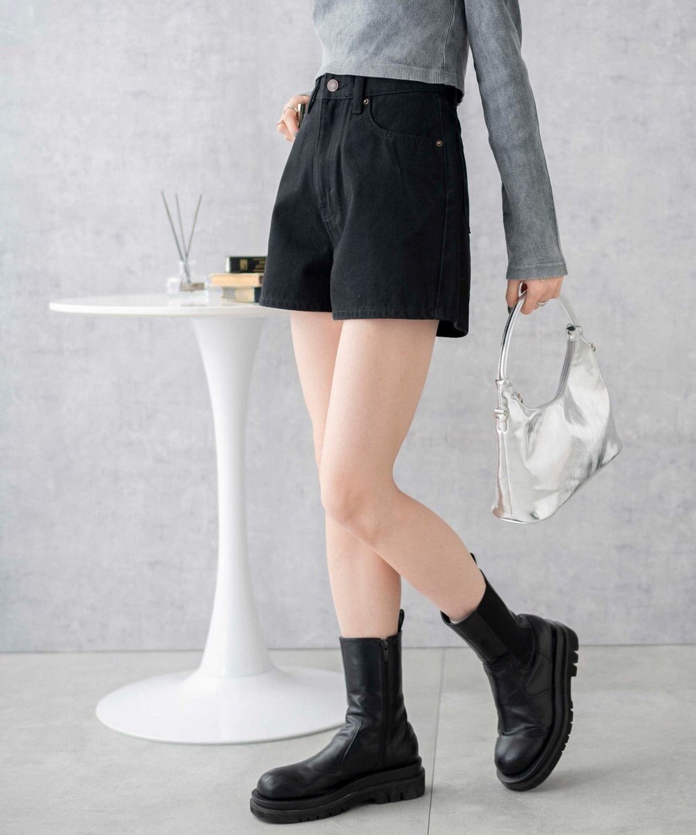 WEGO 台形デニムショートパンツ 