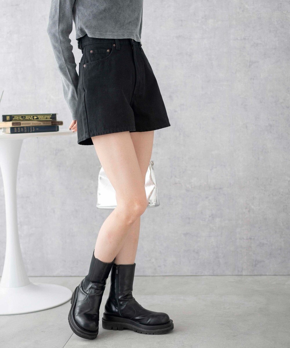 WEGO 台形デニムショートパンツ 