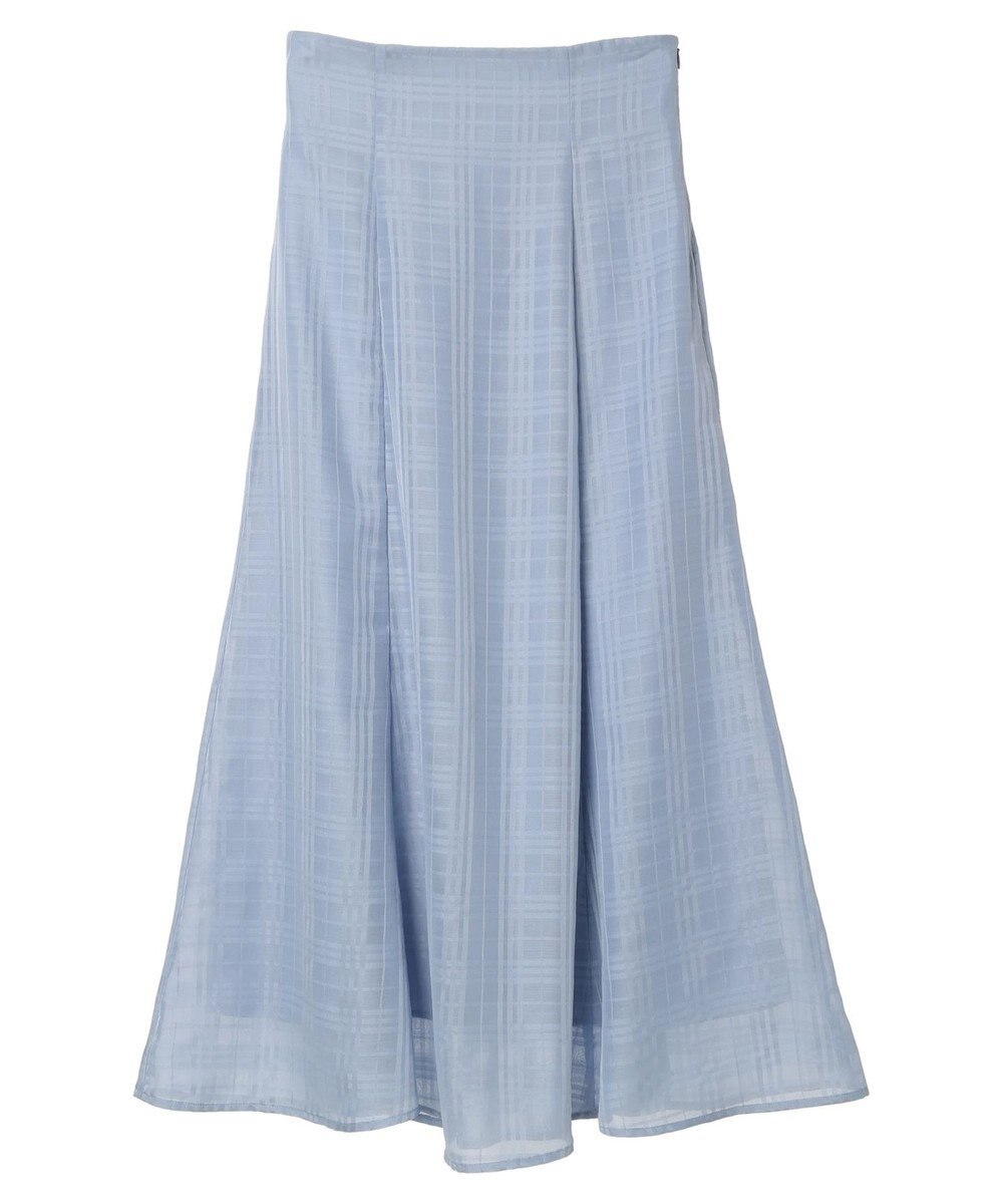 earth music&ecology シアーチェックフレアスカート 