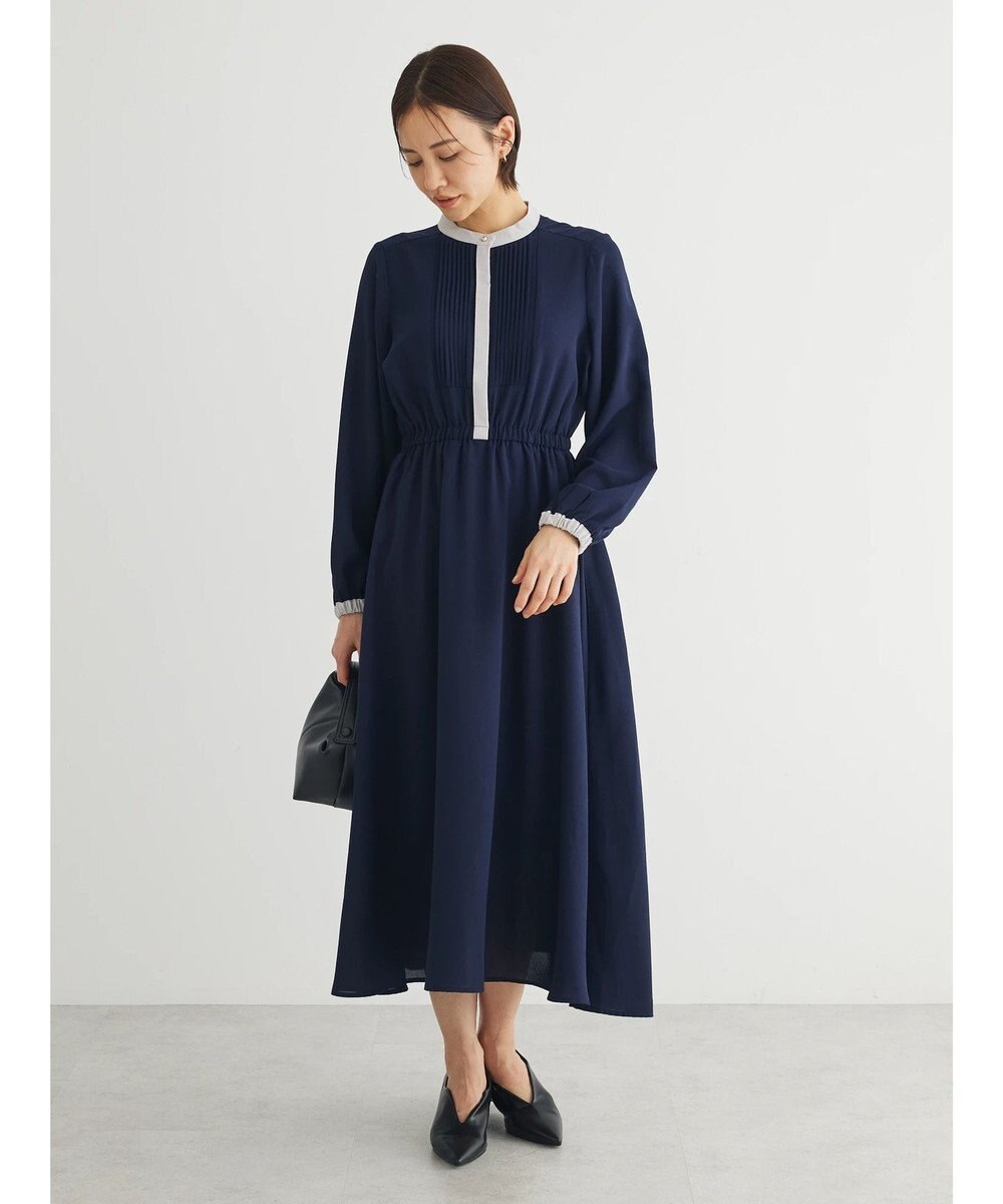 Green Parks ・ＥＬＥＮＣＡＲＥ　ＤＵＥ　バイカラーピンタックワンピ 